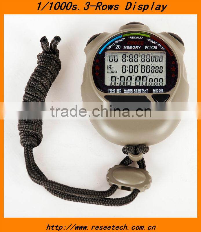 water resistant stop watch clock