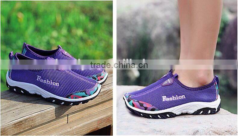 rubber sole comfortable breathable summer mesh women men beach shoes