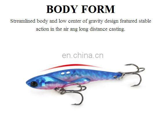 wholesale various colours 58mm 11g metal VIB fishing lure