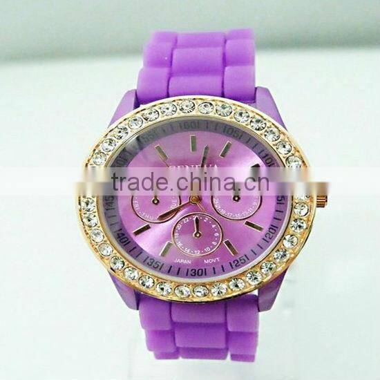 2013 fashion promotional gift chrono diamond watch