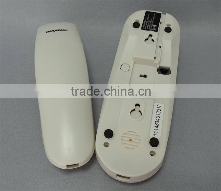 red color wall mount corded bathroom or guest room slim wall telephone