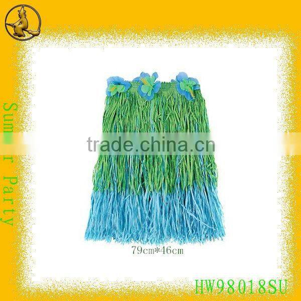 Mixed Color Wholesale Grass Skirt for Hawaii Party/ Hawaii Grass Skirt