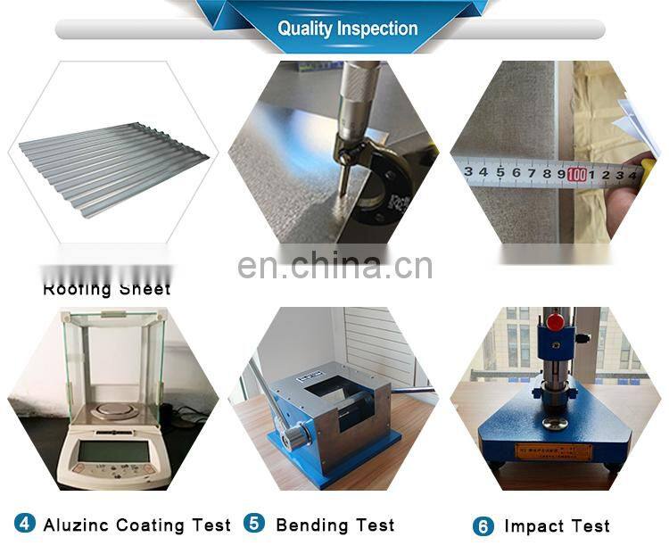 Galvalume Corrugated Sheets Size Long Zinclaume Aluzinc Steel Roof Thickness