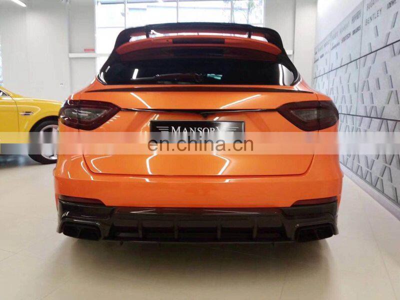 Runde Mansory Automotive Kits For Maserati Levante Real Carbon Fiber Body Kit Hood Front Rear Lip Spoiler