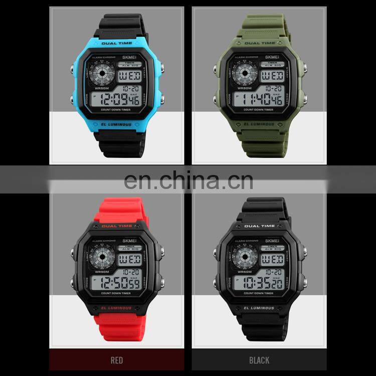 skmei 1299 japanese designer digital hand square watch