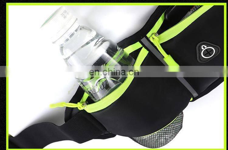 Wholesale Outdoor Waterproof Nylon Thin Waist Bag Belt Unisex with Water Bottle Holder