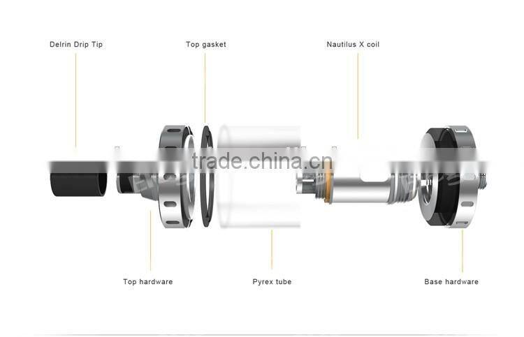 2016 new vape Aspire atomizer tank Nautilus X 2ml tank with 3 colors stock offer