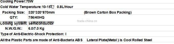 High quality freestanding electric cooling water dispenser with cabinet