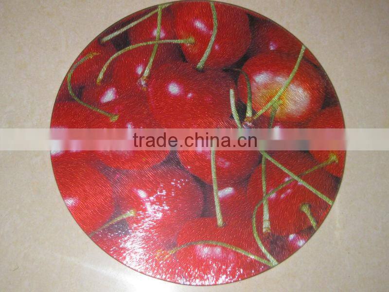 tempered glass kitchen cutting board/glass chopping board