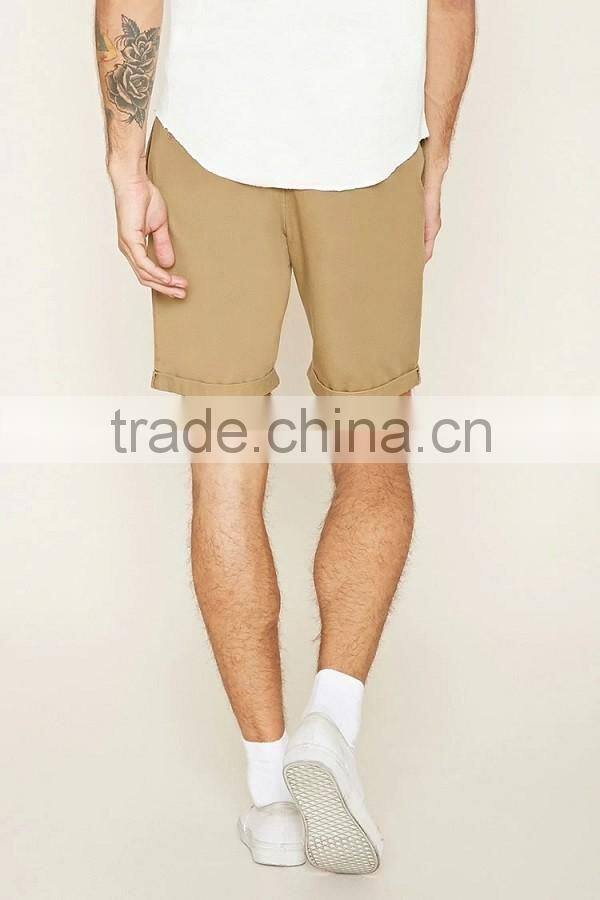 High quality men khaki chino shorts fitness shorts