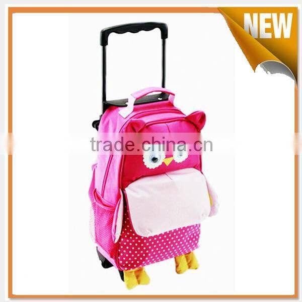 Kids animal shape soft trolley bag