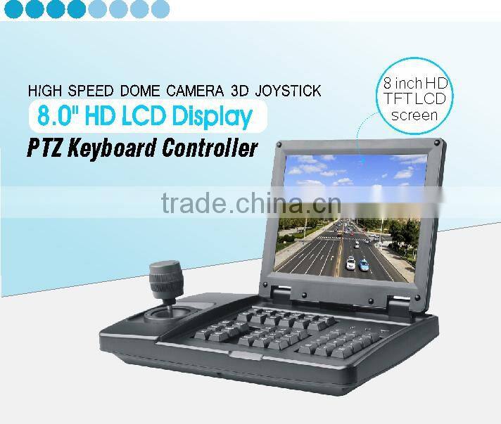 8" TFT-LCD Large screen High Speed Dome Camera 3D Joystick PTZ Keyboard Controller Control Vehicle P/T/Z Camera