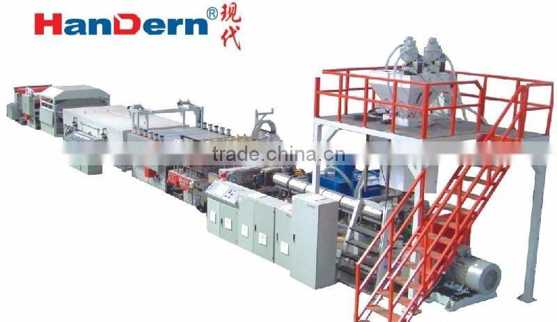 Production line for Polypropylene corrugated sheet