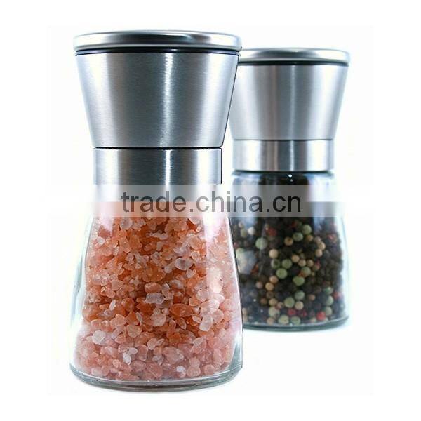 304 stainless steel Salt and Pepper Grinder Set for Professional Chef