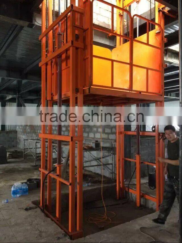 5 tons High quality hydraulic stationary guide rail lift platform SJG5T-8
