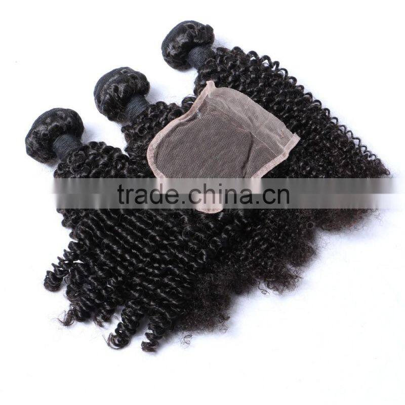 Afro kinky curl indian hair natural human hair lace frontal piece in south africa