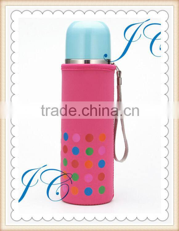 Pink beautiful high quality neoprene coffee cup sleeves with custom logo printing for promotion