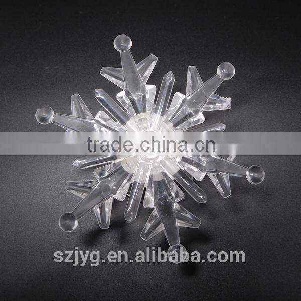 Christmas Transparent Snowflake Led Light Decoration Christmas Street Light with sucker base