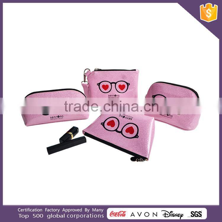 The Best Design fashion beautiful wholesale canvas cosmetic bag/makeup bag