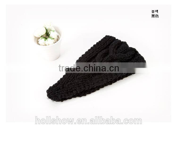Fashion Ladies Vogue Magnetic Solid Color Stretchable Knitted Headband