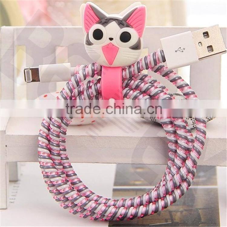 DIY Carton Spiral Protector USB Multi Charger Data USB Cable for IOS