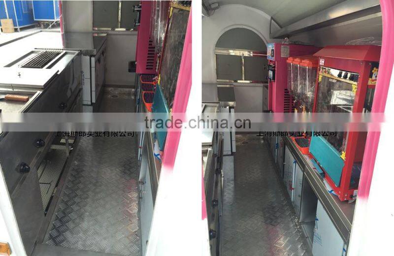 blue food cart beach food truck hot dog Hamburger ice cream cart Blue multi-function mobile food trucks Room the food truck