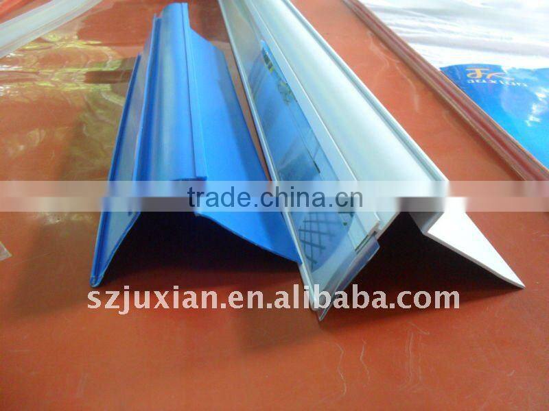 Plastic price label strip Cooler/Freezer Shelving PVC plastic shelf label holder