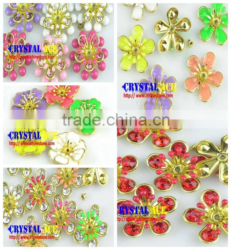Small decorative craft metal flower, antique imitation craft metal flowers wholesale