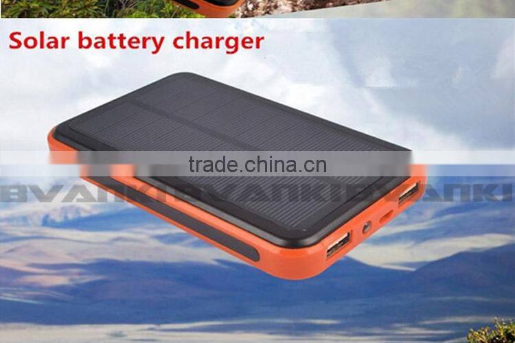 Hot new products for 2015 outdoor Waterproof Solar Mobile portable Power Bank Charger 12000mAh