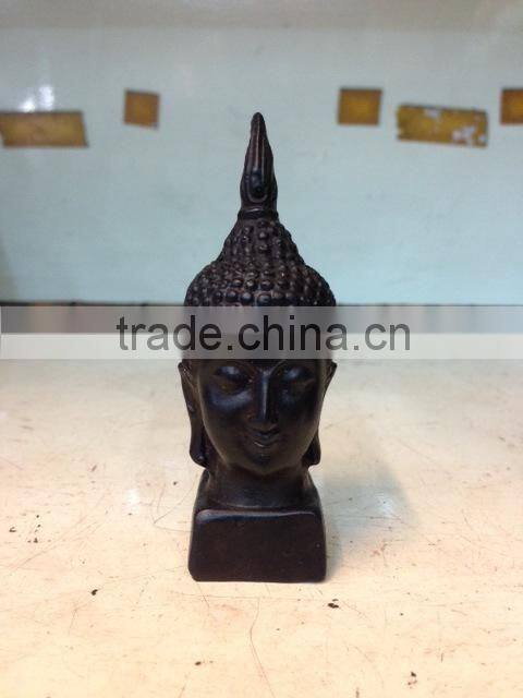Buddha Head made of Black resin for decoration