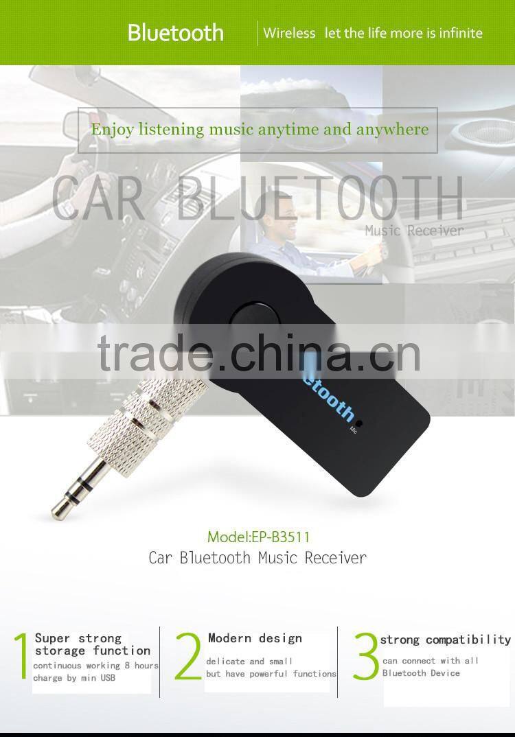 Wireless Audio Bluetooth Music Receiver for Cell phone and computer,3.5mm Audio Cable Bluetooth Music Receiver