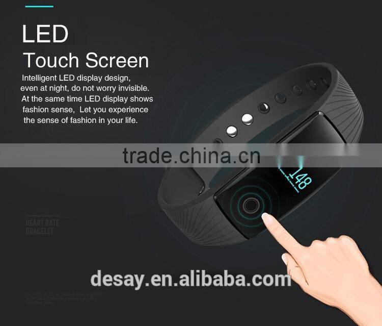 Desay Wholesale Vibration Heart Rate Bluetooh Smart Watch Bracelet DS-B510 iOS 7.1 + Android 4.3 +