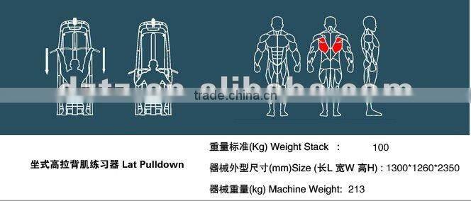 gym body building equipment /best selling/TZ-6020 Lat Pulldown