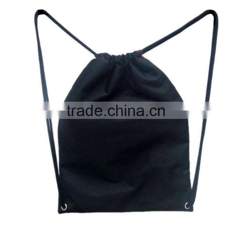 promotional customed simple black cotton pouches for wholesaler