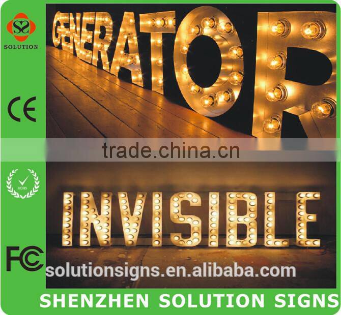 direct factory of metal marquees lettters for led advertising sign