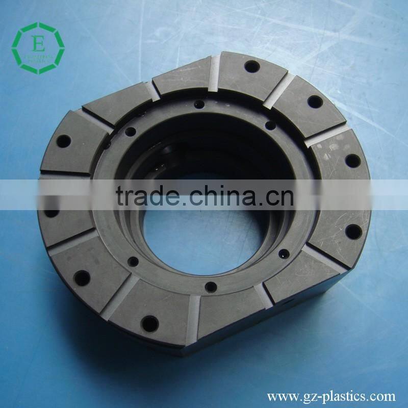 Abrasion Resistance PEEK plastic block by CNC machining