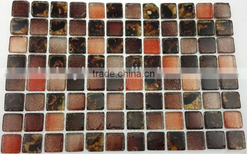 12''X12'' tumbled mosaic 300X300 mix color red