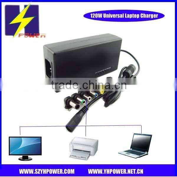 120W universal laptop adaptor 12V to 24V DC Output 100-240V Input work for laptop,MP3,etc
