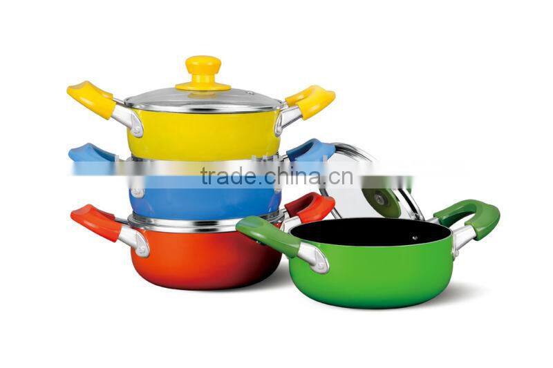 Colorful Aluminum Non-stick / Ceramic Soup & Stock Pots for Sale