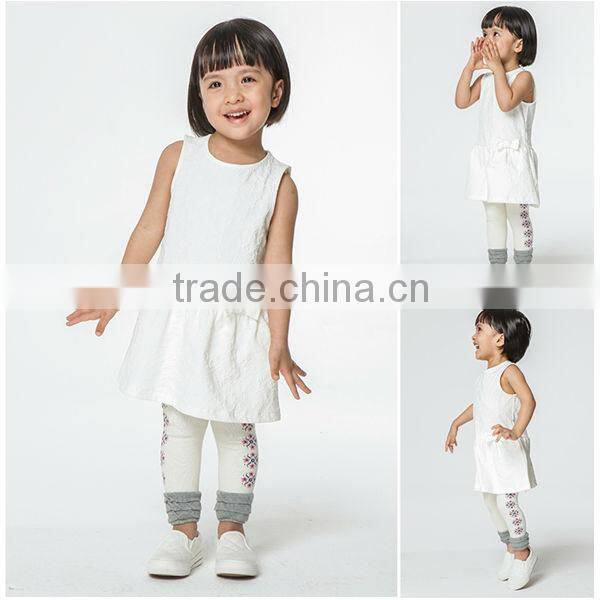 Flower jacquard ninth pants girl tube pantyhose tights