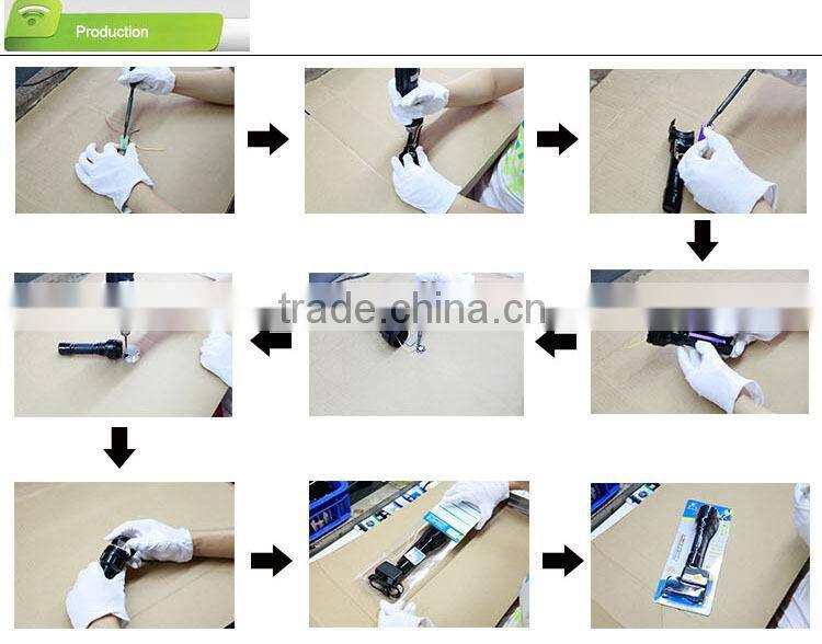 High capacity plastic led rechargeable torch