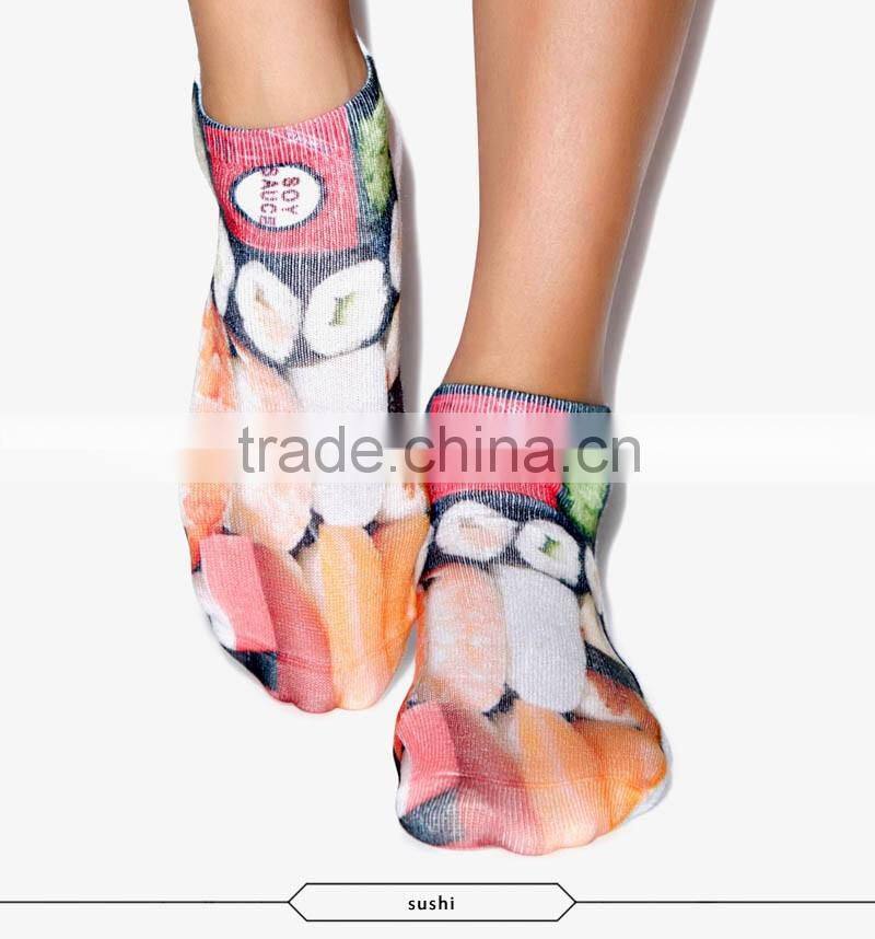 fashion pastel cat wear high quality 3d digital full print colorful ankle socks sports unisex custom hot sale stretch spandex