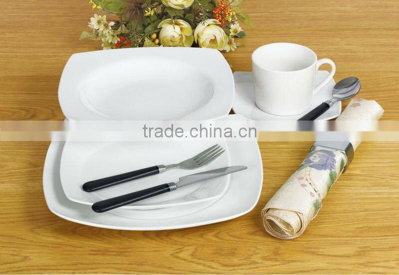 20pcs white body bone china dinner set