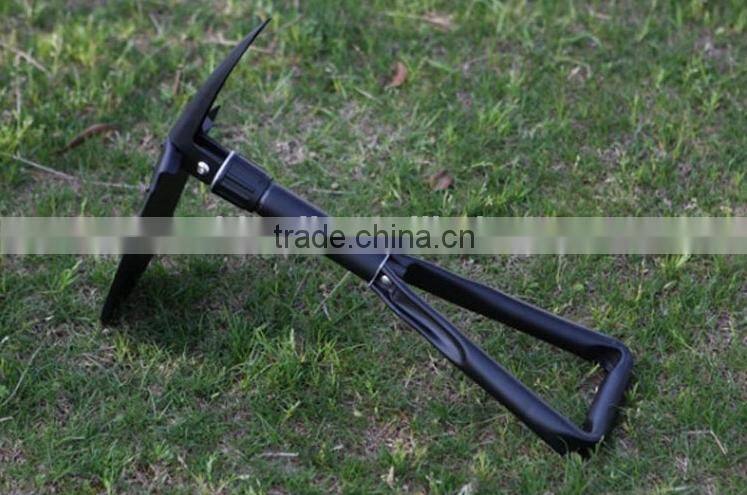Camping multifunction folding garden shovel with saw pickaxe