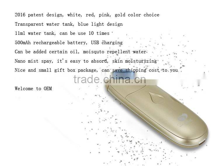 Portable mini nano mist spray / handy nano facial mister