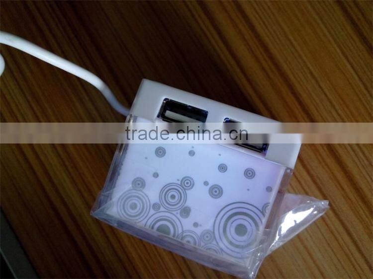 Promotional gift Mini Cube Colorful LED USB HUB for Computer