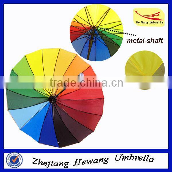 23'' x 14k strong windproof fiberglass auto open straight Umbrella