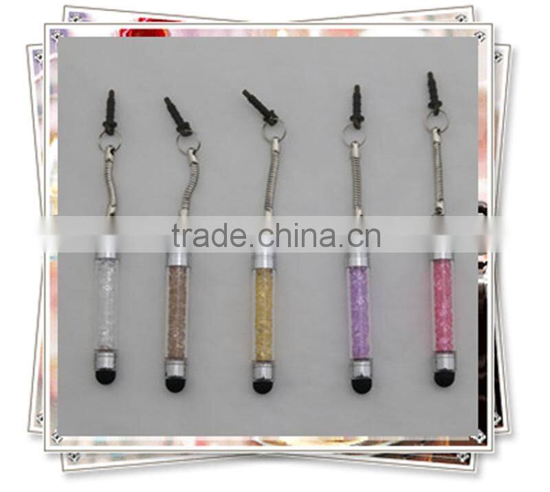 TCR- 0903 crystal touh pen for smartphone , small crystal gift pen
