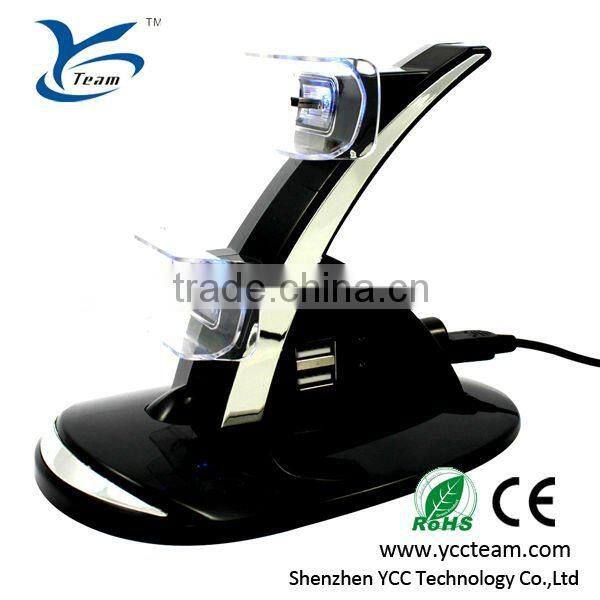 HOT game accessories for ps3 controller charger with led light for ps3 controller charger station