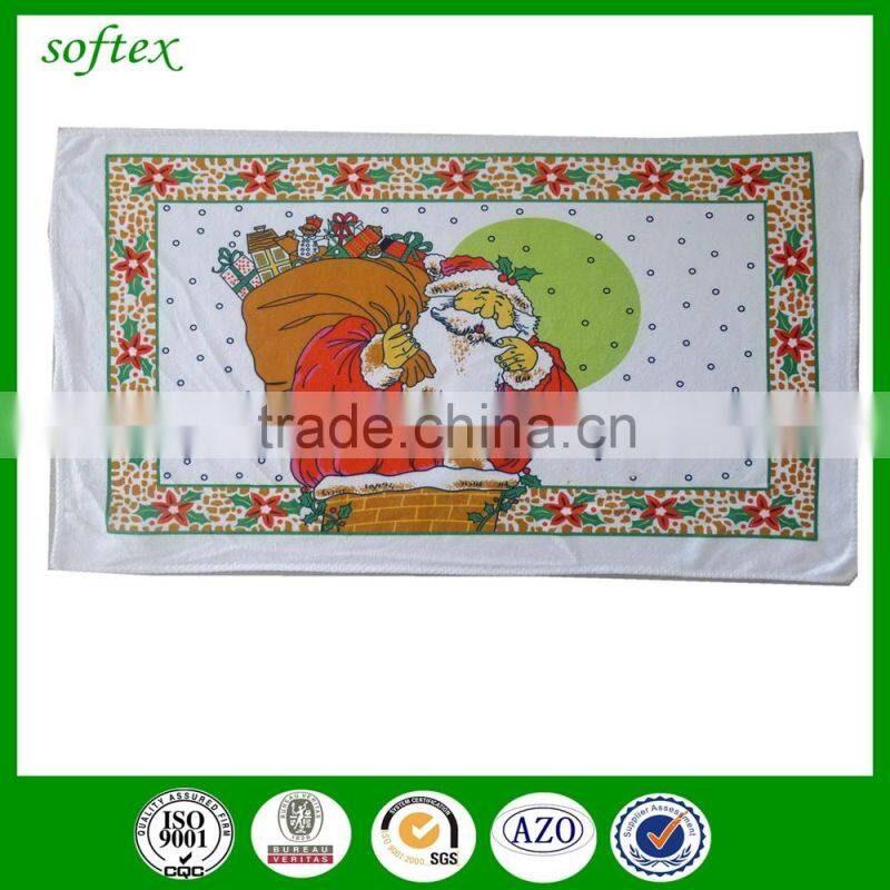 100 polyester transfer printing 40x60 60g christmas kitchen towels in bulk